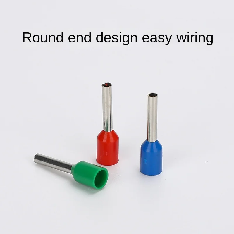 1000Pcs Insulated Cord End Terminal Tubular Wire Connector Cold Pressing Pin Connector Cord Pin Crimp Copper Terminal End Block