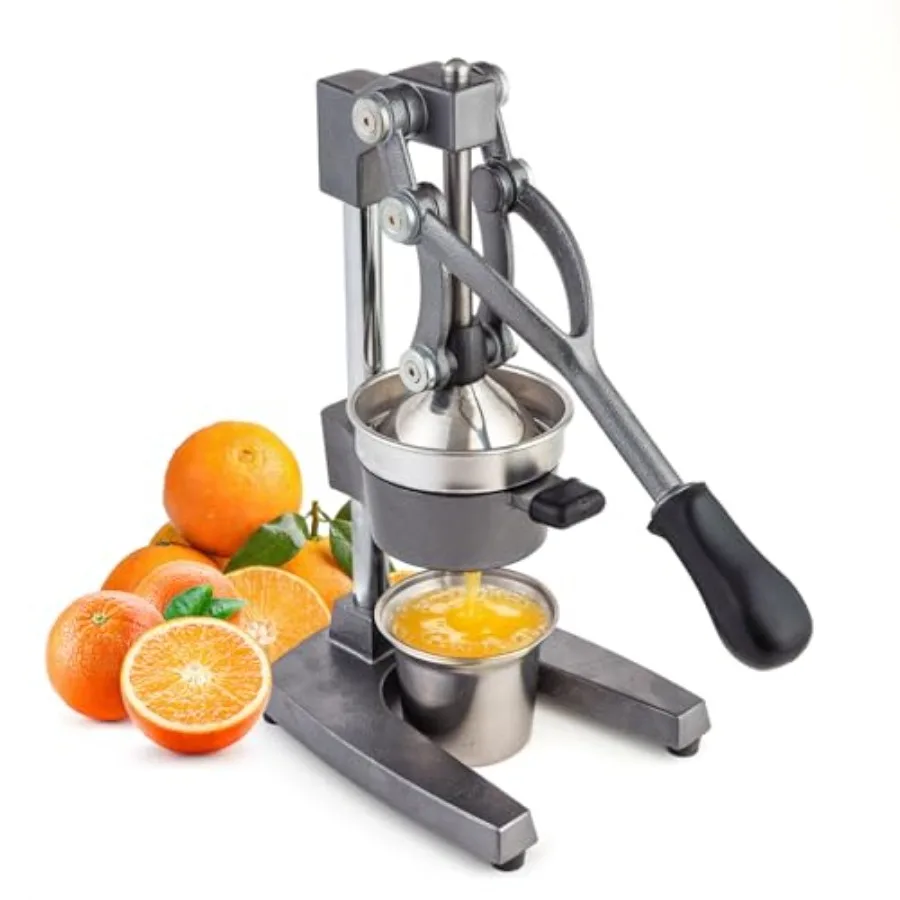

Manual Cast Iron Juicer Commercial Lemon Squeezer Professional Citrus Juicer for Lemons Oranges Grapefruits Easy to Clean Gray