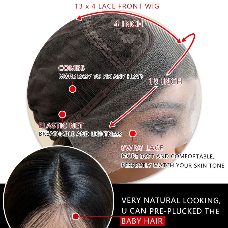 12 Inch Ombre Brown with Blonde Streaks Highlights Synthetic HD Lace Front Wig Short Straight Bob High Quality Wig 150% Density