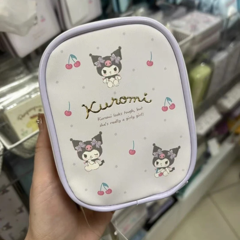 hello kitty sanrio kuromi Melody cinnamon dog cosmetic bag portable storage exquisite coin purse KT powder headphone bag