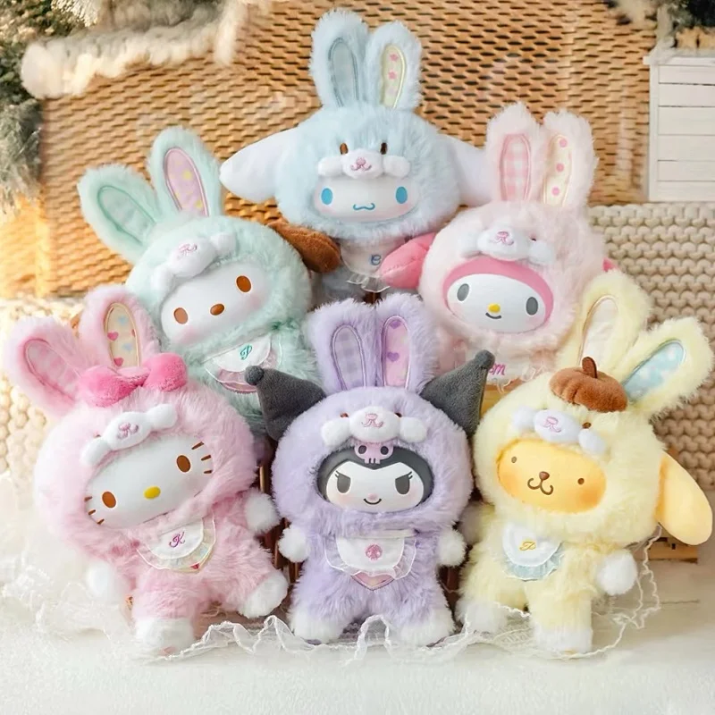 Аутентичная глухая коробка Sanrio Elf Rabbit V3, виниловая коробка третьего поколения, милая кукла Kuromi, украшение ручной работы, коробка-сюрприз, подарок для девочки