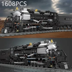 1608PCS Steam Train Building Blocks The Union Pacific Big Boy Train City Railway Assemble Model Bricks Boys Toys Holiday Gifts