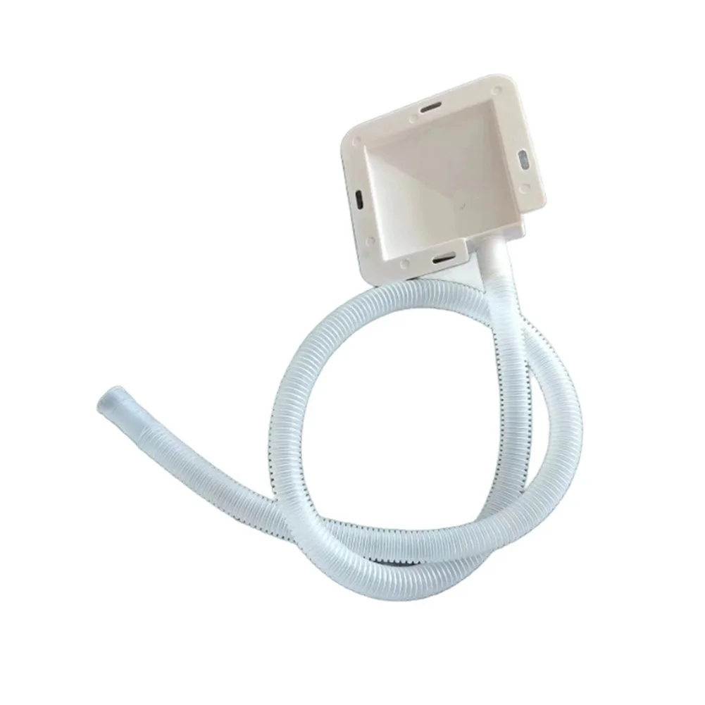 Air Conditioner Drip Tray 119x119mm White Plastic Condensate Collector with 2M Hose Universal Window Drainage Replacement Parts