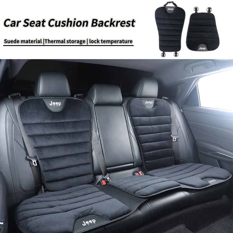 

Car Velour Seat Cushion Winter Warm Backrest Seat Cover Accessories For Grand Cherokee Compass Patriot Renegade Wrangler Li