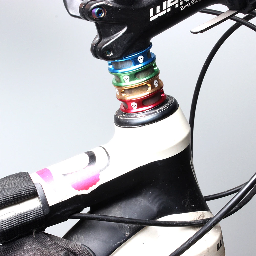 

4pcs 28.6Mm Bicycle Spacers Aluminum Alloy Washers For Road Bike Fork Headset Replacement Durable Colorful Bike Parts