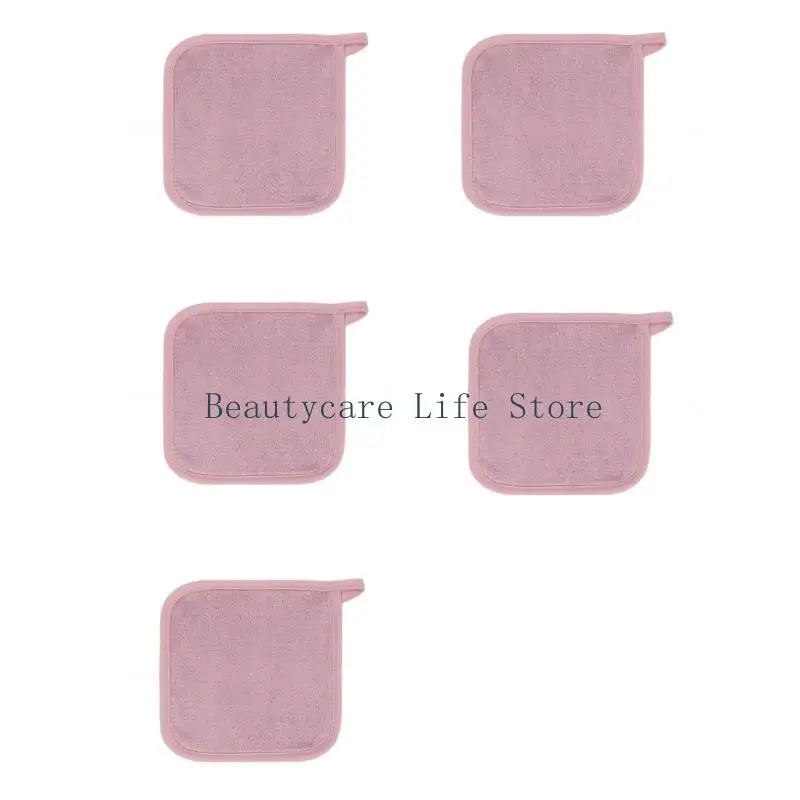 652C 5Pcs Gentle Countenance Cleansing Pads Washable Makeup Removing Towels With Thick Fibers for Facials Cleansing
