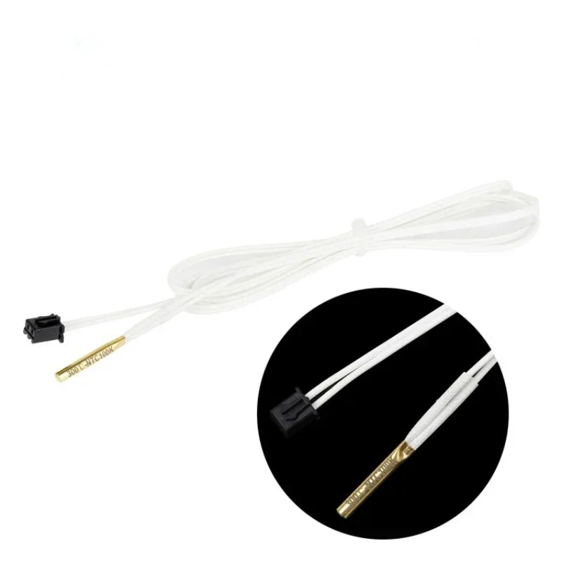 Sensor de temperatura termistor HT-NTC100K 1M/2M alta temperatura para E3D V6 Hotend J-Head Kit 300 grados B3950 cabezal de latón NTC100K