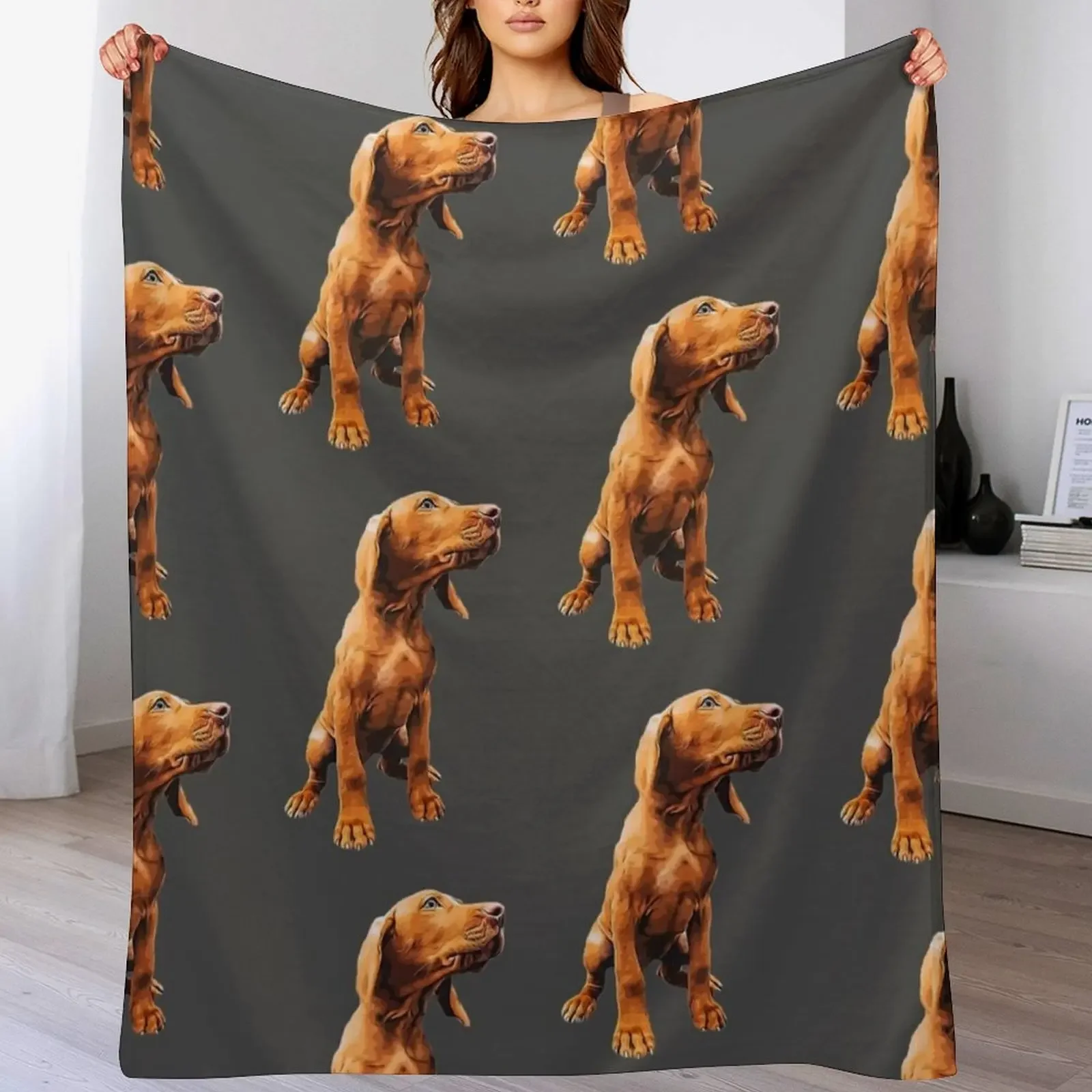 Vizsla Puppy - The Hungarian Vizsla Throw Blanket Versatile Cozy Throw Blanket for All Occasions