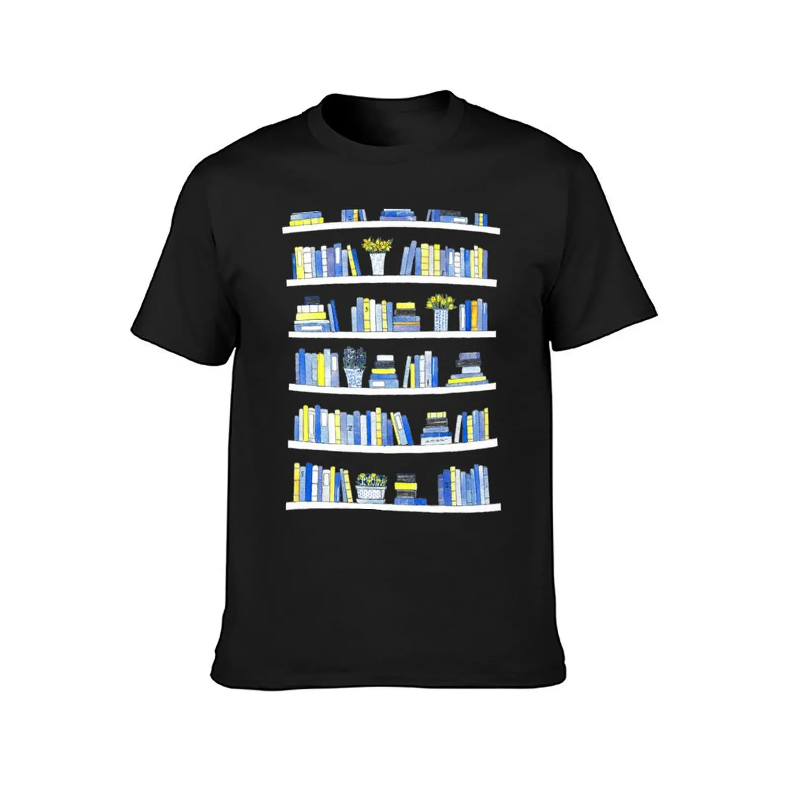 Delft Bookcase T-Shirt oversized quick drying boys animal print cute clothes plain white t shirts men