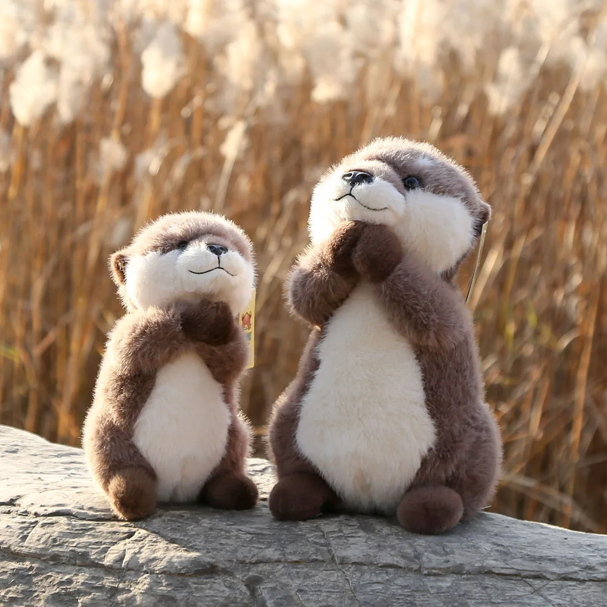 

25/35 см милая молитвенная выдра плюшевая кукла игрушка реалистичное животное выдра пушистые мягкие игрушки украшение комнаты детский подарок на день рождения