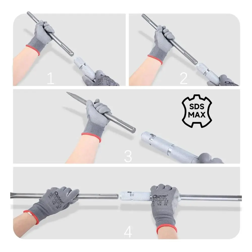 SDS Max Round Shank Adapter Impact Resistance 5‑Groove Adapter Hammer Drill Bit Adapter No Shaking Durable