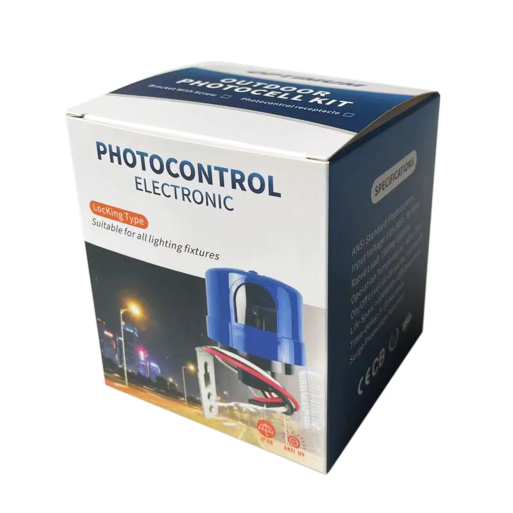 

355 degree rotatable photocontrol 105-305V Photocell light Sensor, Day and Night switch for outdoor lighting