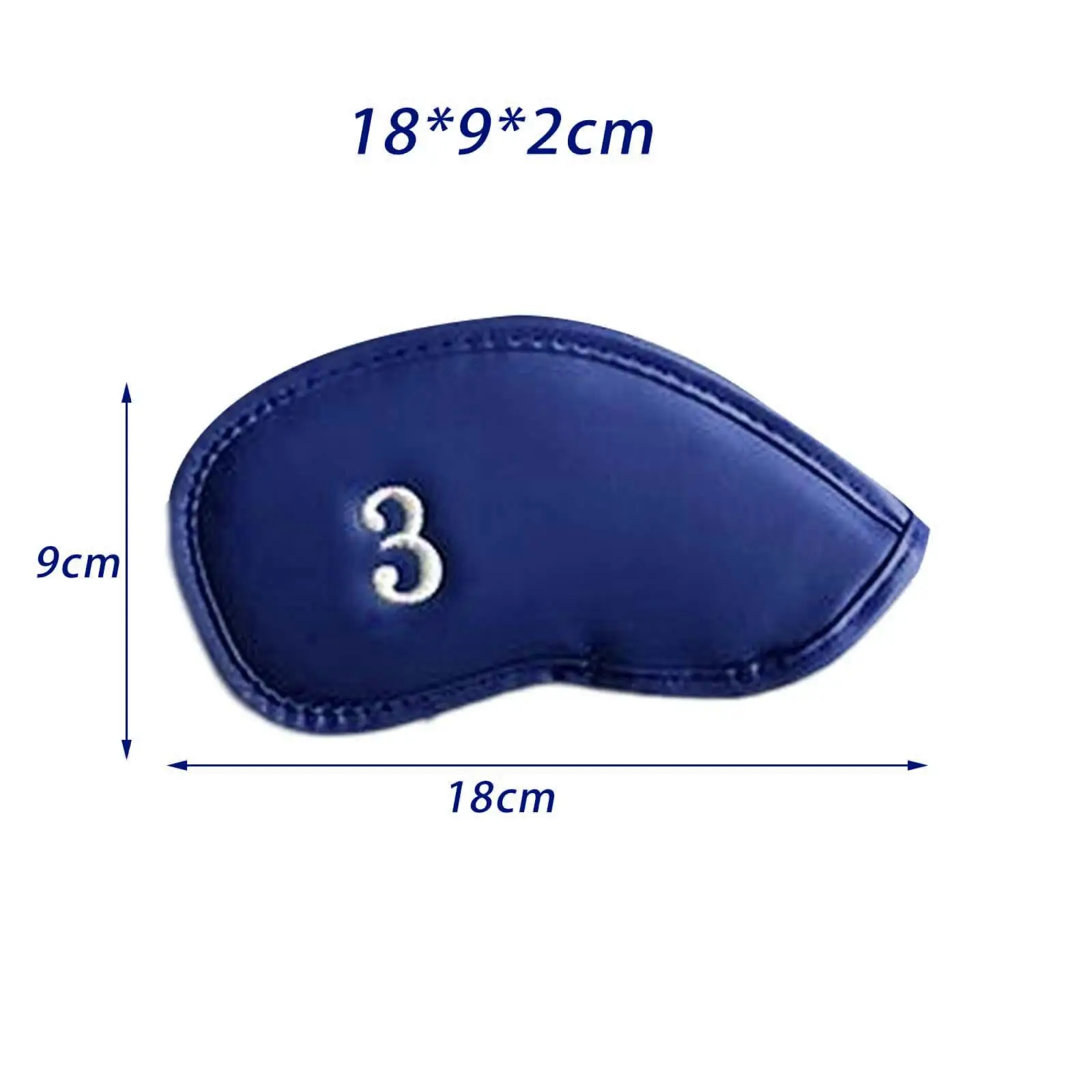 12Pcs Golf Club Covers Waterproof 3,4,5,6,7,8,9,A,S,P,L,L Embroidered Club Label Golf Iron Covers Set