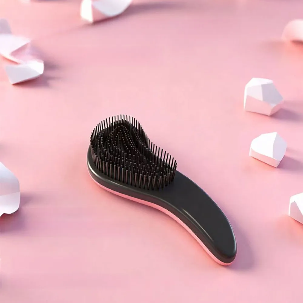 Detangling Hair Brush, Magic Flexible Bristle Hair Comb for Curly Straight Wet Dry Hair, Anti‑Static Scalp Massage Hairbrush, Large Size 19×8×3.5cm, 1 Pc, Random Color