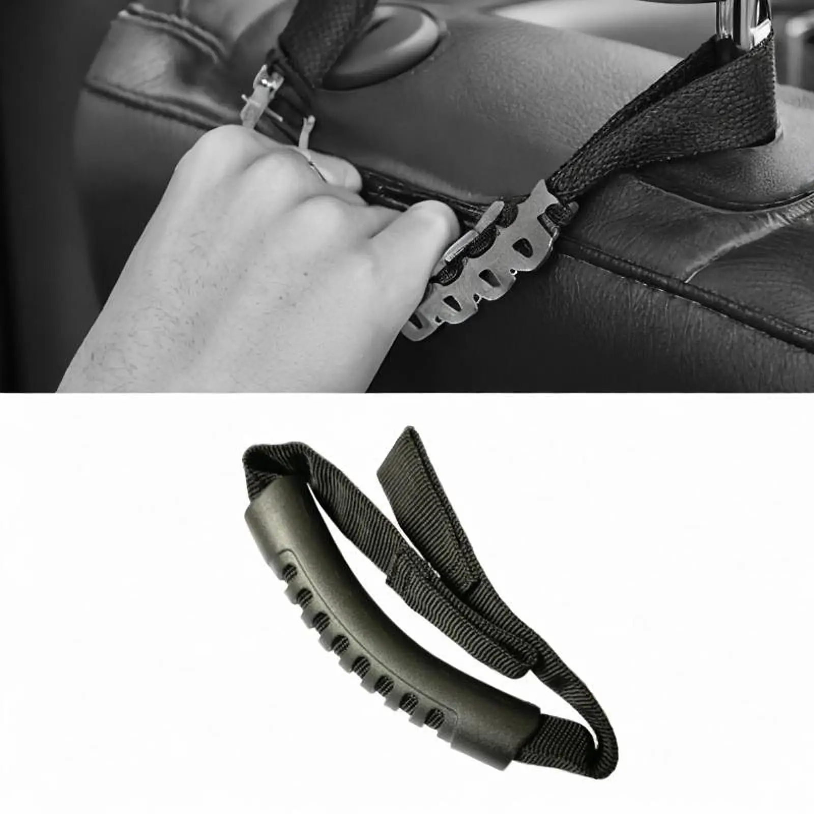 

Sturdy Car Headrest Grab Handle Non Slip Rear Seat Passenger Grip PP PVC Material Automotive Accessory for Easy Entry