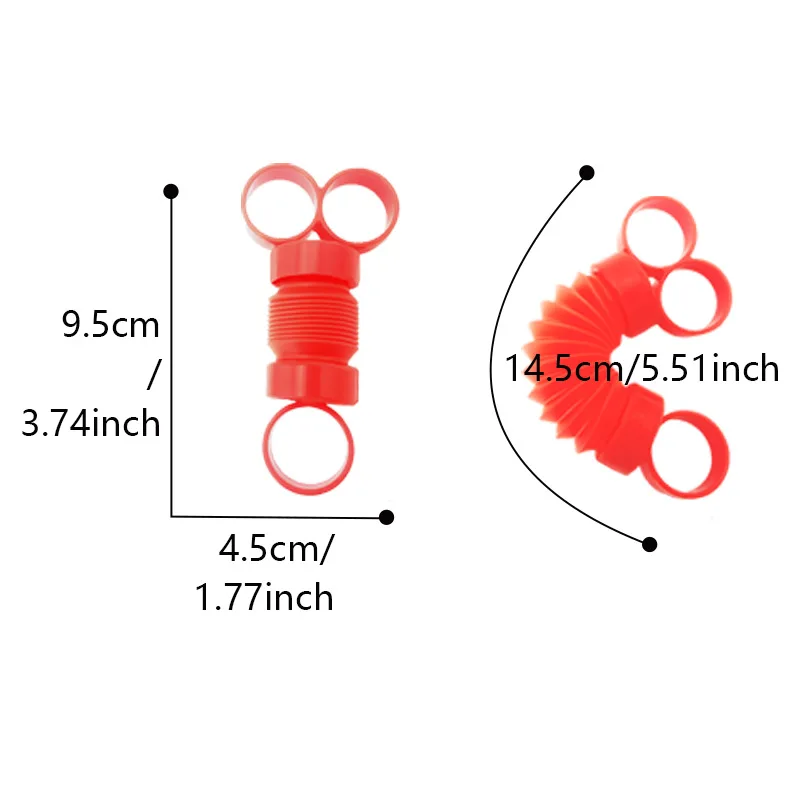 Decompression Toy Finger Pull Tube Exercise Finger Muscles POP TUBES Decompression Stretch Bellows Sensory Toy