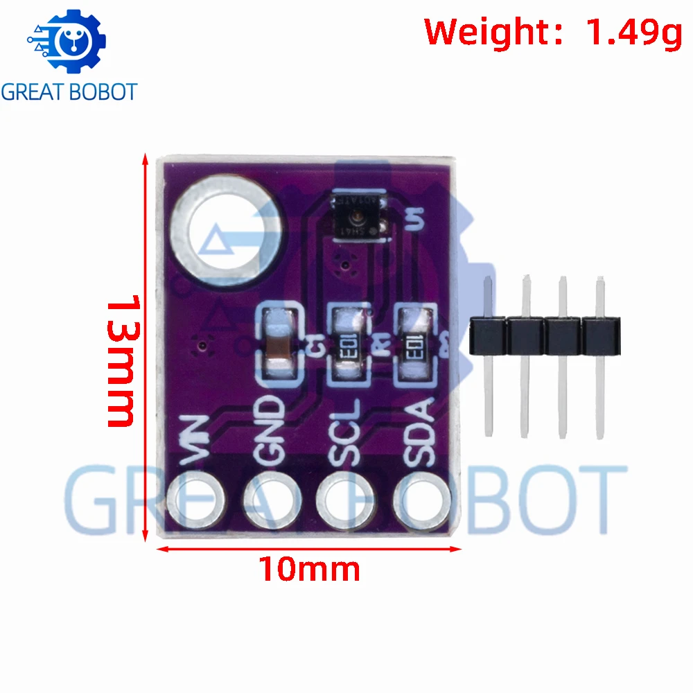Digital Temperature and Humidity Sensor Module I2C Environment Detection SHT31 SHT40 SHT41 SHT45 SHT30