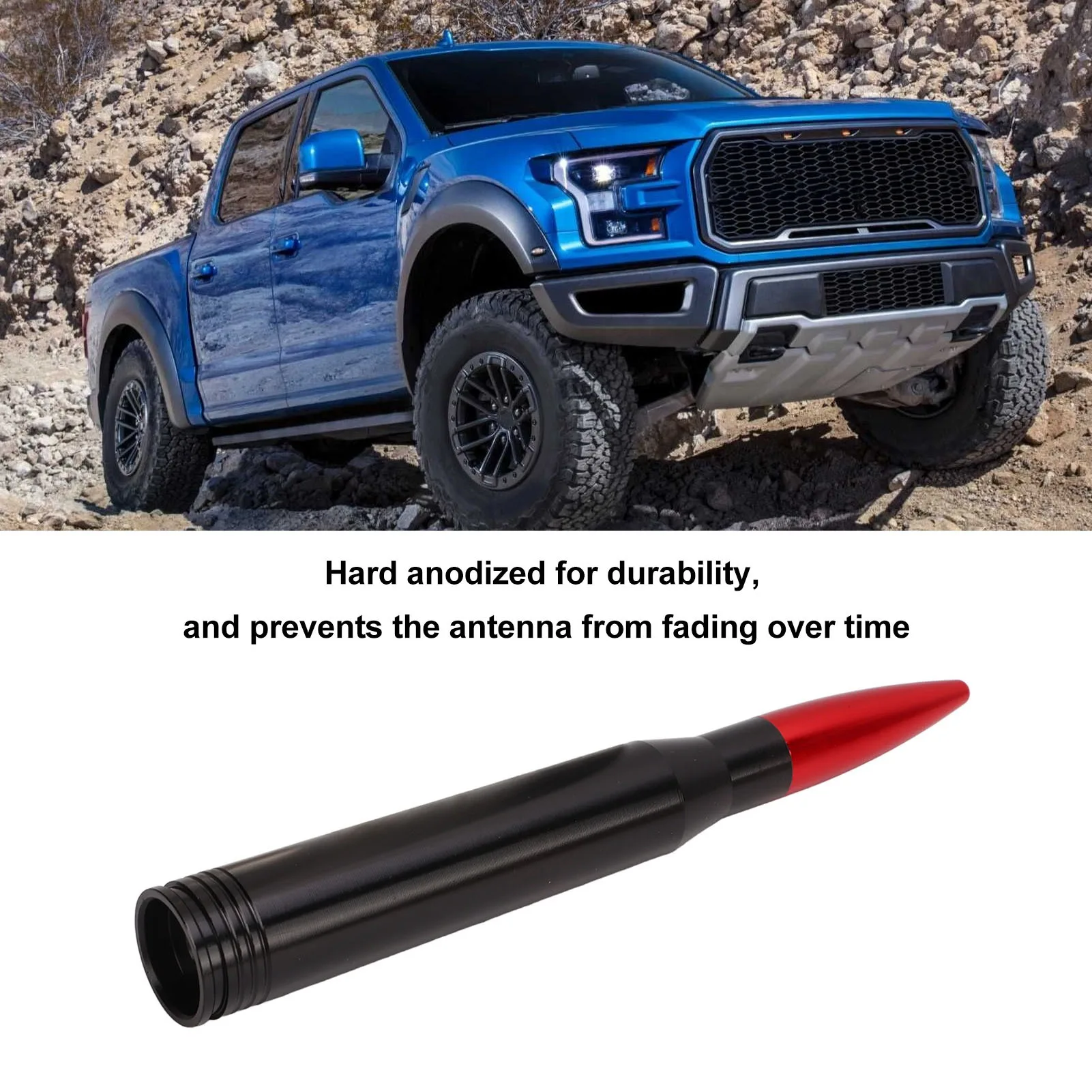 هوائي شاحنة ألومنيوم ، صاري بديل لفورد رينر ، هوائي سيارة ، 50 بر ، 50 عيار ، عيار 50 #2