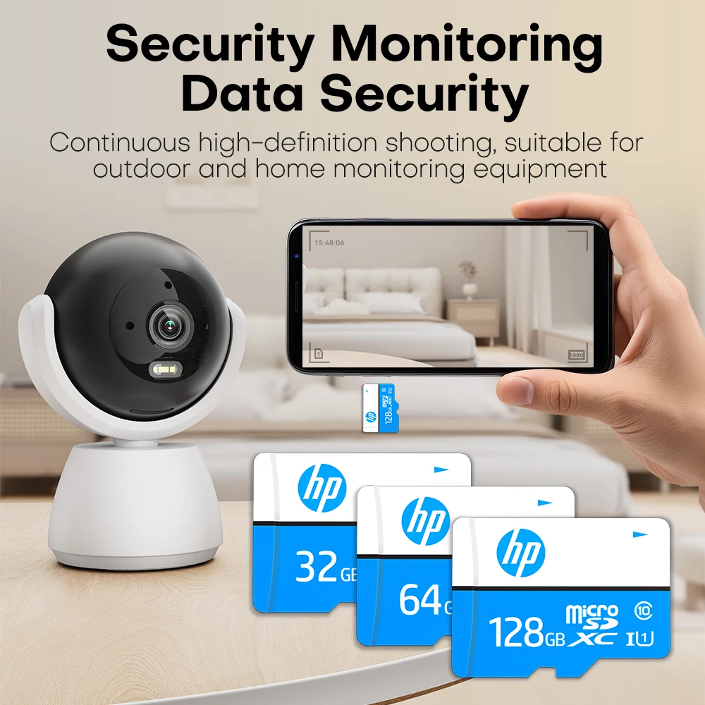 HP Micro Card Driving Recorder 32GB 64GB 128GB Micro SD Memory Card For Mobile Phone PC Earphone Speaker HD Camera Game Switch