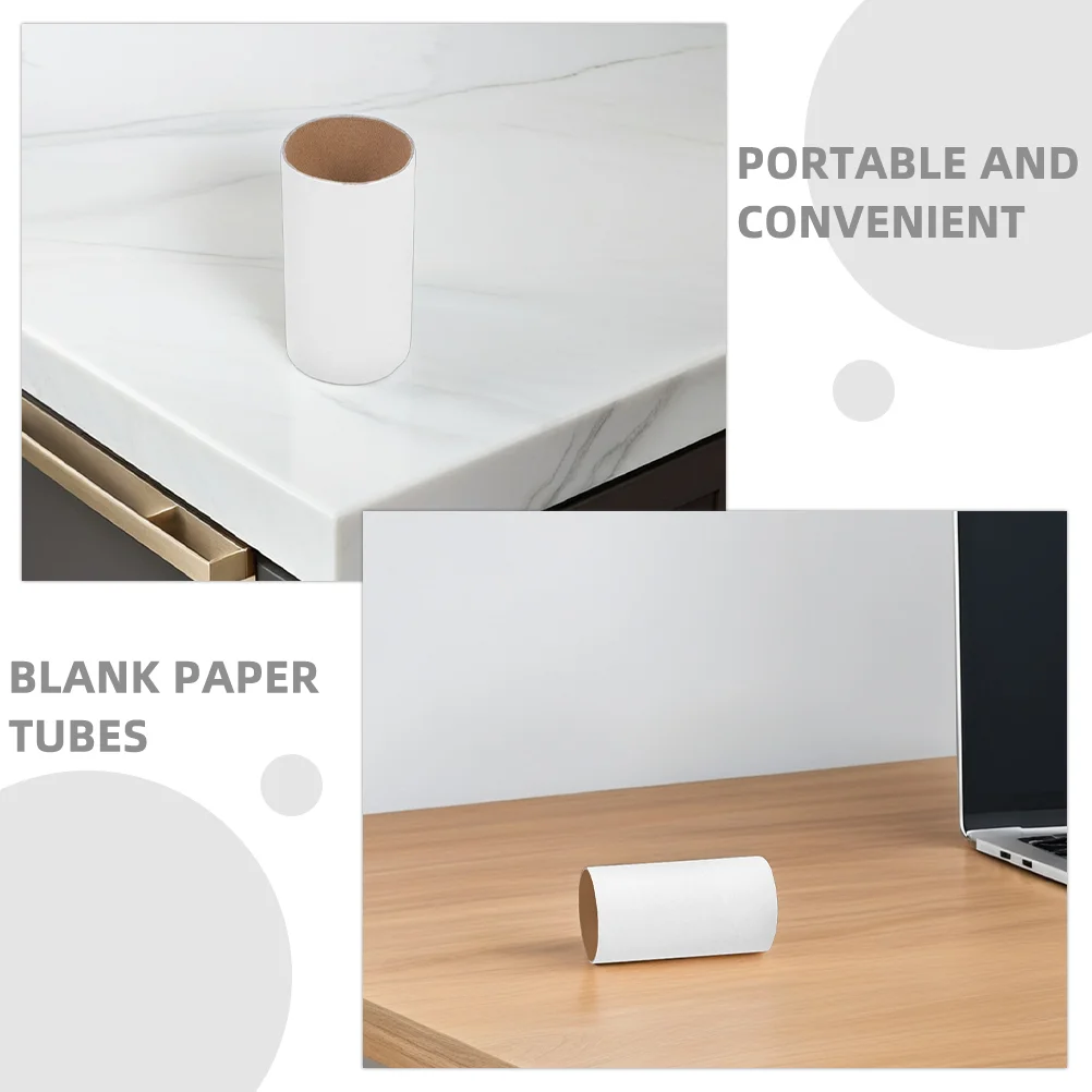 20 Pcs Paper Roll Craft for Kids Toilet Tubes DIY Accessory Cardboard White Child