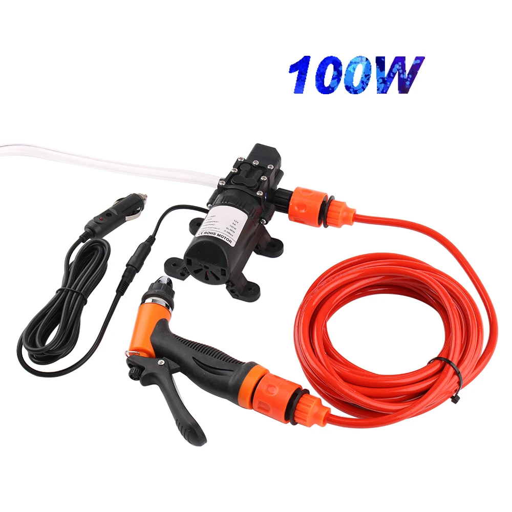 12V Car Washer Gun Pump High Pressure Cleaner Car Care Portable Washing Machine Electric Cleaning Auto Device