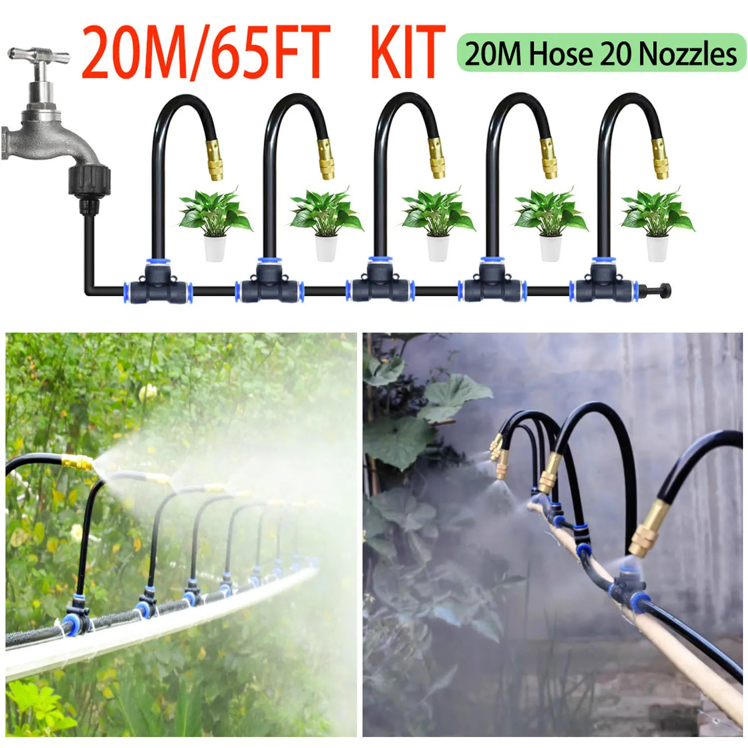 

360° Adjustable Copper Sprinkler Set - Mist Irrigation Nozzle for Automatic Watering Cooling Humidifying