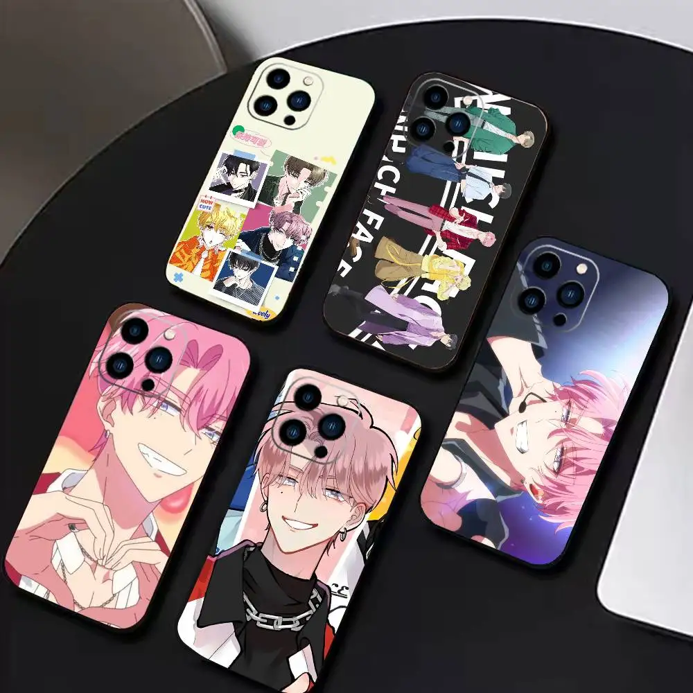 

Tamon's B-Side Phone Case For iPhone17,16,15,14,13,12 Plus,Max Soft Silicone Black Cover