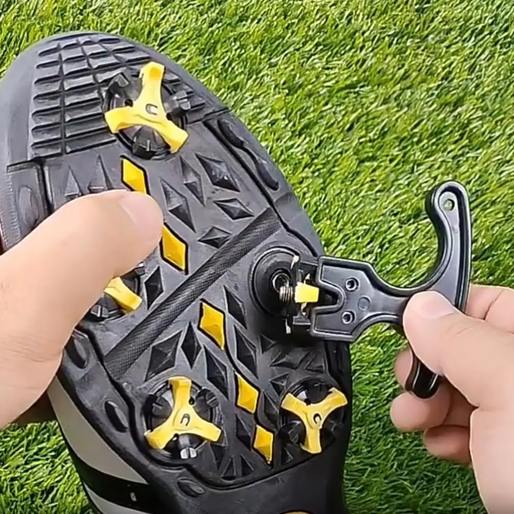 Universal Golf Spike Wrench Ergonomic Handle Golf Shoes Spike Removal Tool 2-Pin Cleats Spanner Key Golf Accessories