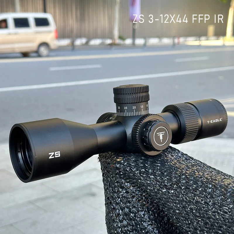 

T-EAGLE ZS 3-12X44 FFP Tactical Scope With Zero Stop 1/10 MIL Riflescope For Hunting Short FFP Lunetas Airgun Sight Fit .PCP.308