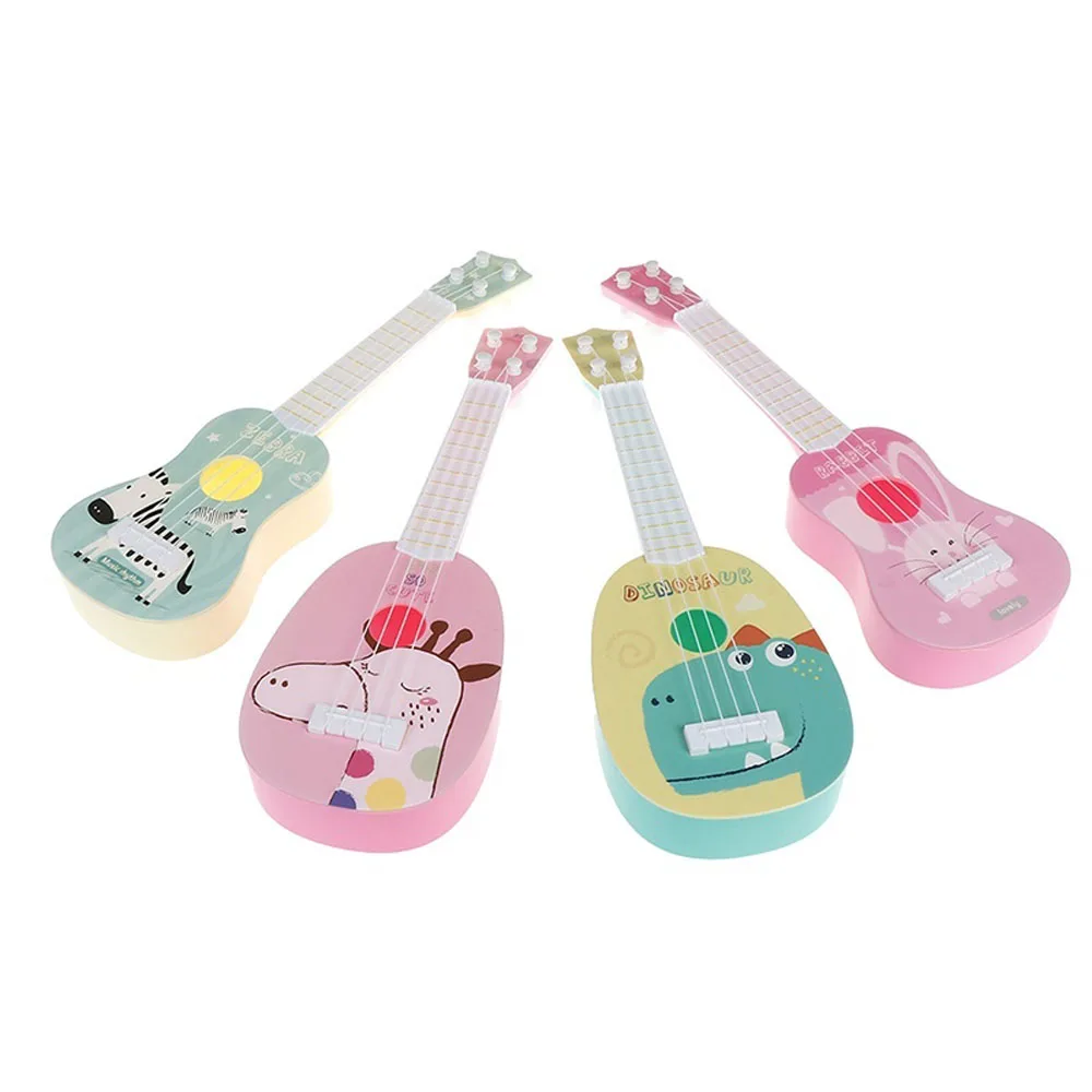 1PC การ์ตูนสัตว์รูปแบบ MINI Ukulele เครื่องดนตรี Montessori ของเล่นเด็กกีตาร์ของเล่นเครื่องดนตรีของเล่นเพื่อการศึกษา