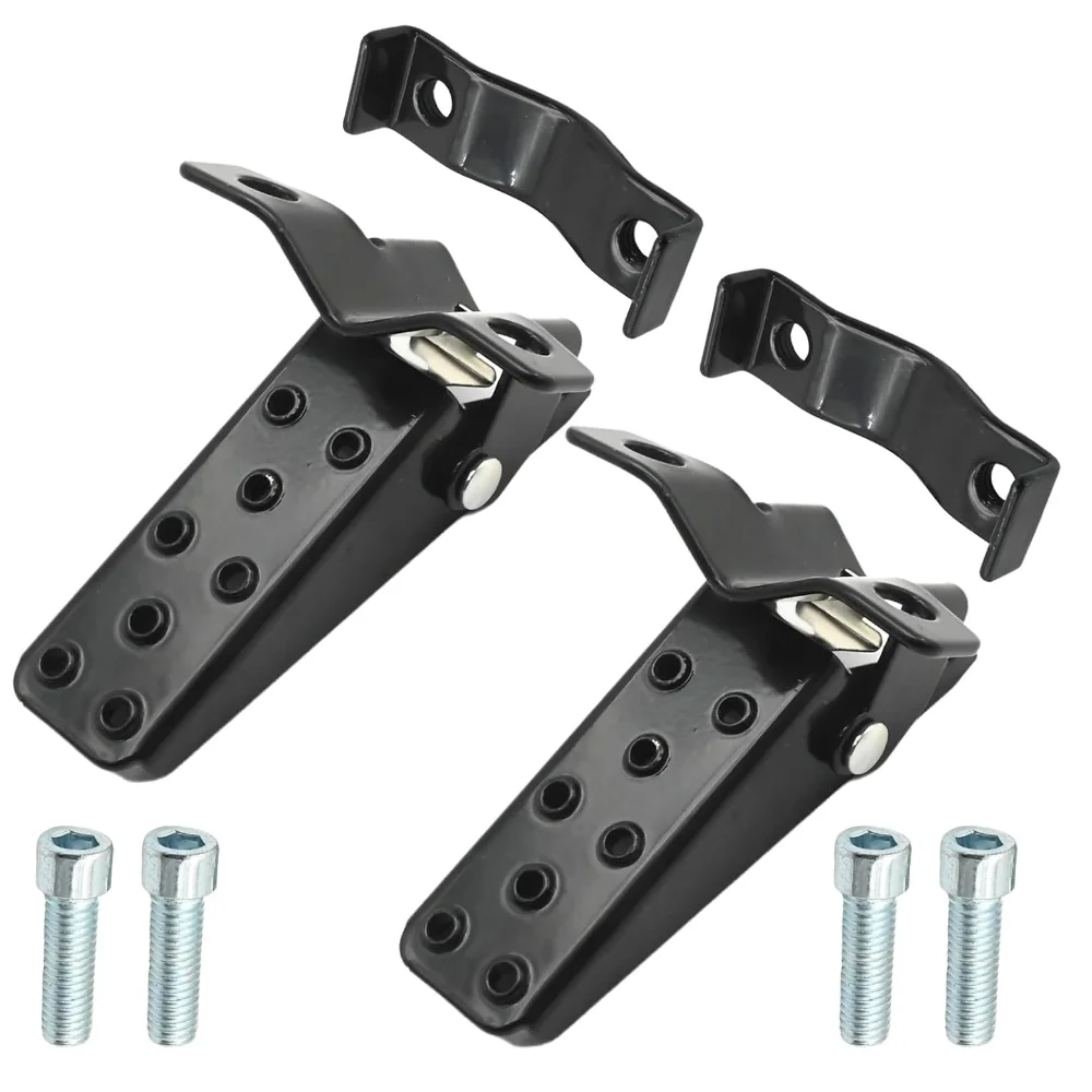

2Pcs Black Universal Motorcycle Foot Pegs Aluminum Bike Footpegs Folding Pedal Foldable Foot Rest Pedal for Mini Bike ATV UTV