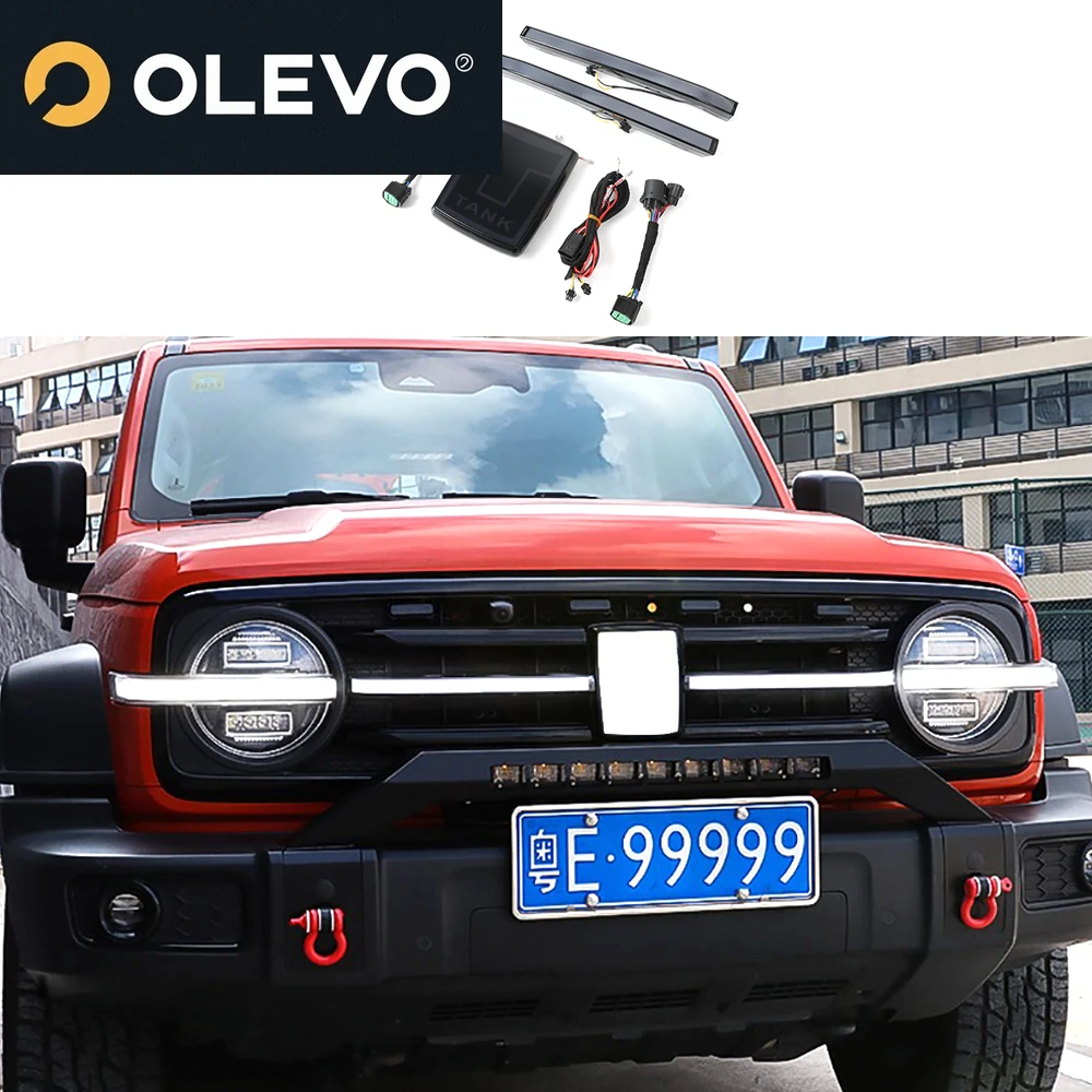 

Decorative Car Logo With LED Light For Tank 300 2021-2024 Grille Modified Through-through Day Running Light Of Grille