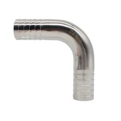 High Qulity 12.7 14 16 19 25 32 38 45 51 57 63 76 89 102mm Hose Barb Tail Elbow 304 316 Stainless Sanitary Pipe Fitting Homebrew