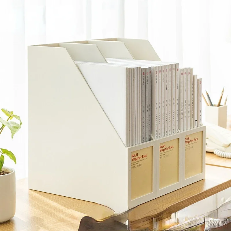 

Magazine Holder Newspaper Rack Stationery Storage Box Desk Organizer Document Letter File Tray Home Office Accessories