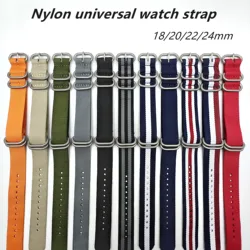 18mm 20mm 22mm 24mm Nylon Canvas watchband Stainless Steel Buckle Bracelet Universal strap for Omega Swatch Moonswatch