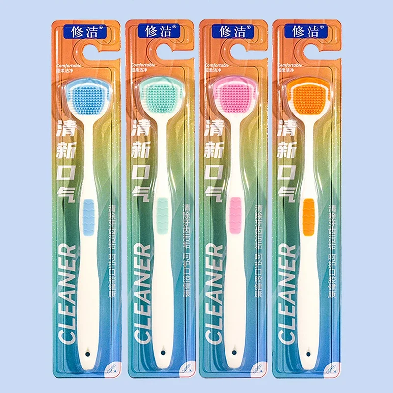 Grattoir à langue en Silicone souple, brosse de nettoyage buccal, brosse à dents, bouche, haleine fraîche, grattage, outils de soins d'hygiène, 1/5 pièces