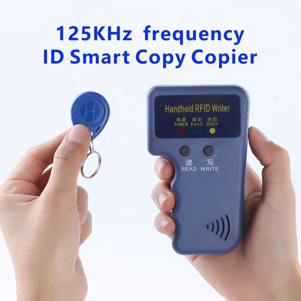 Handheld h-id 125KHz RFID Duplicator Copier Writer  Reader EM4100 RFID Copier Rewritable ID 5200  Keyfobs Tags Card Reader