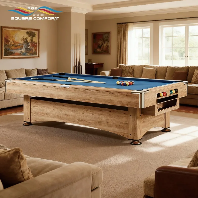 Airo S.Q.F Luxury Durable 7ft Snooker Pool Table with Slate Bed Wood Legs & MDF Frame-Custom Billiard Table for Commercial Use