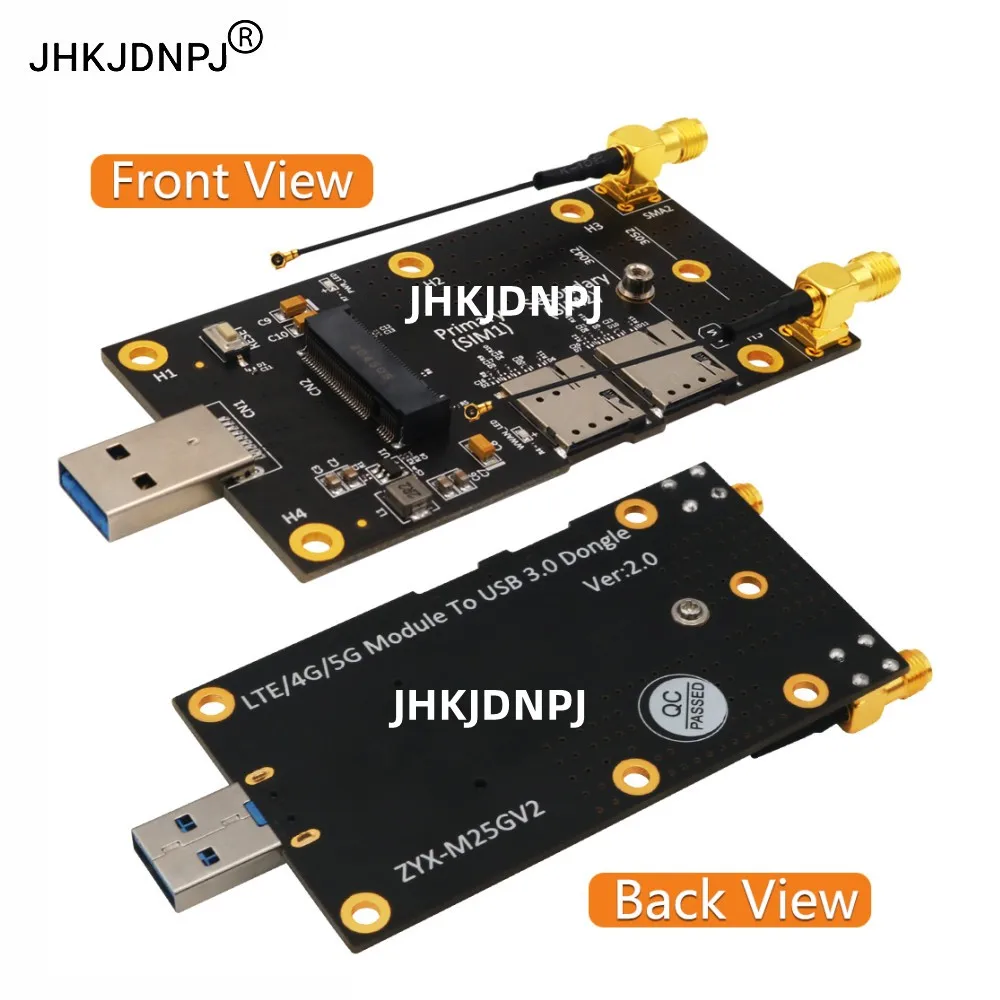 NGFF(M.2)  to USB 3.0 Adapter with Dual NANO SIM card Slot for 3G/4G/5G Module