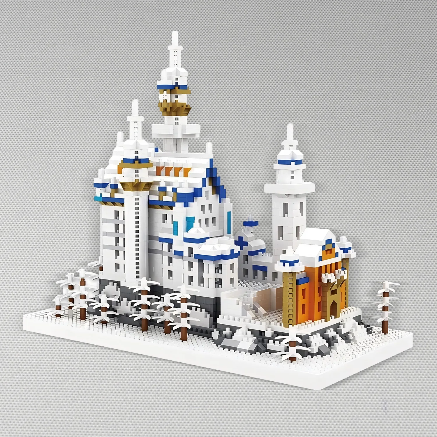 Архитектурные строительные блоки Swan Fort, мелкозернистый рождественский набор кирпичей «сделай сам», подарок для детей