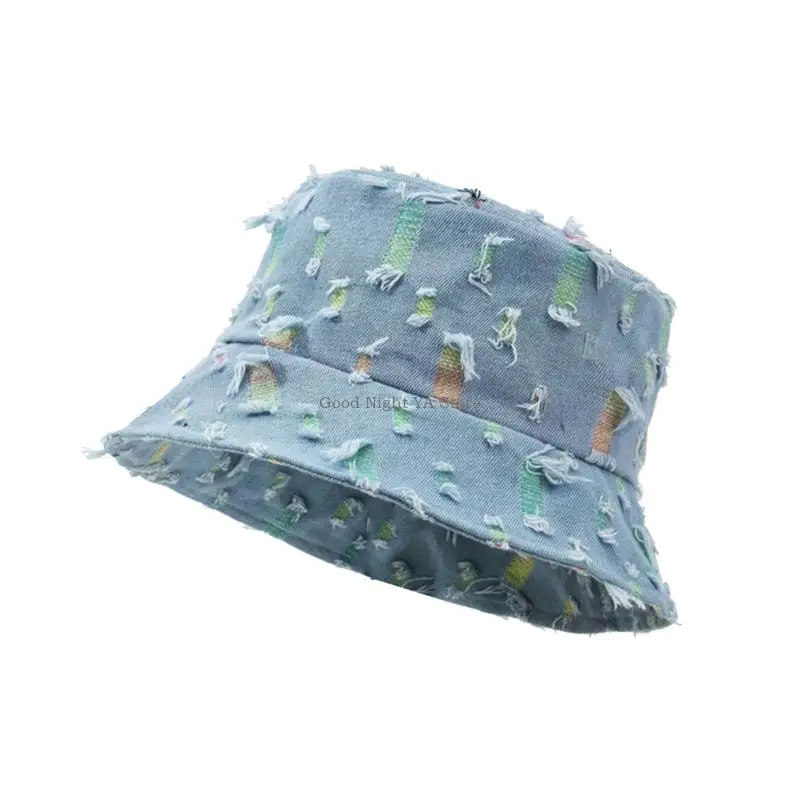 قبعة دلو قابلة للطي للحماية من الشمس بلون مغسول، قبعة صياد السمك، أغطية رأس مريحة للنساء أثناء السفر والشاطئ والارتداء اليومي #1