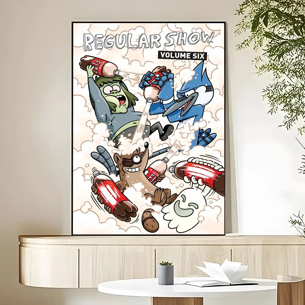 TV Series Regular Show Poster HD Art Sticky Wall Waterproof Home Living Room Bedroom Bar Aesthetic Decoration