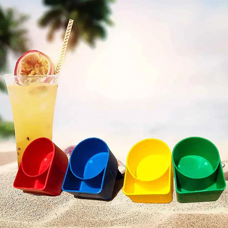 Beach Cup Holders Reusable Beach Drink Holders Stable Beach Sand Coasters Drink Cup Holders Beach Cup Holders