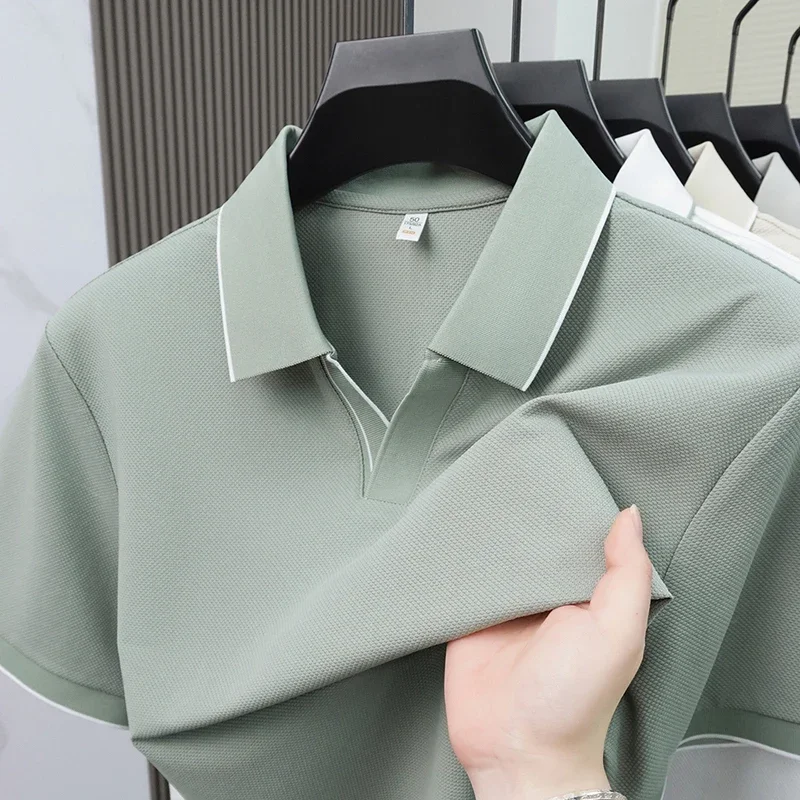 2026 Summer New Men's Luxury Breathable Polo Shirt Skin-Friendly Short-Sleeve Versatile Everyday Wear
