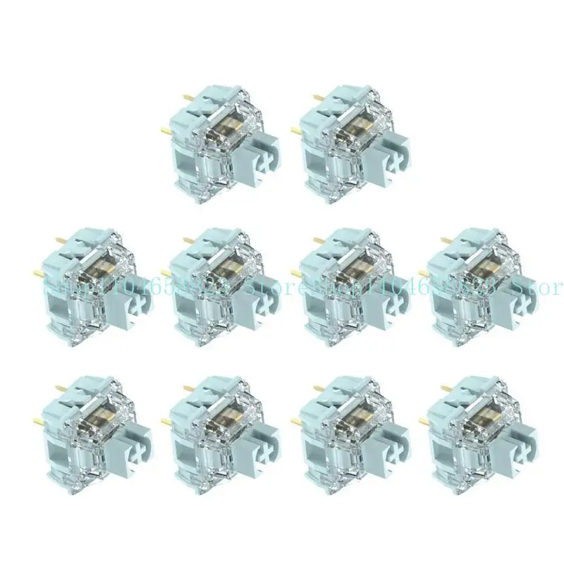 652f 10pcs TTCS Silence Голубоватые белые переключатели V2V3 Тактильные переключатели для механических игровых клавиатур 3PIN