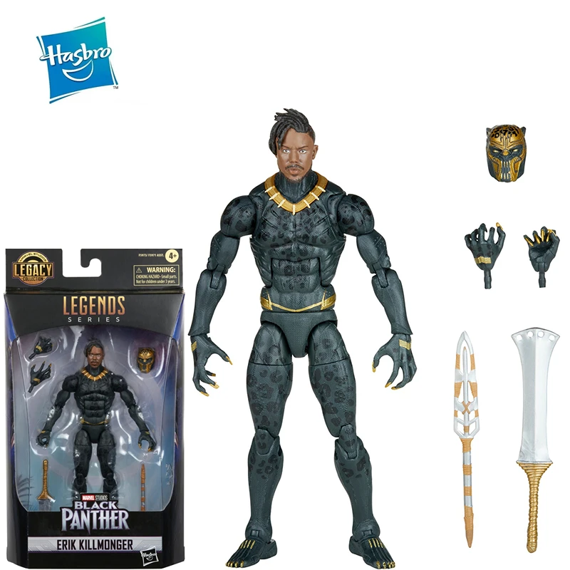 

New Marvel Avengers Hasbro Legends Series Black Panther Legacy Collection Killmonger 6 Inch Action Figure Collectible Toy