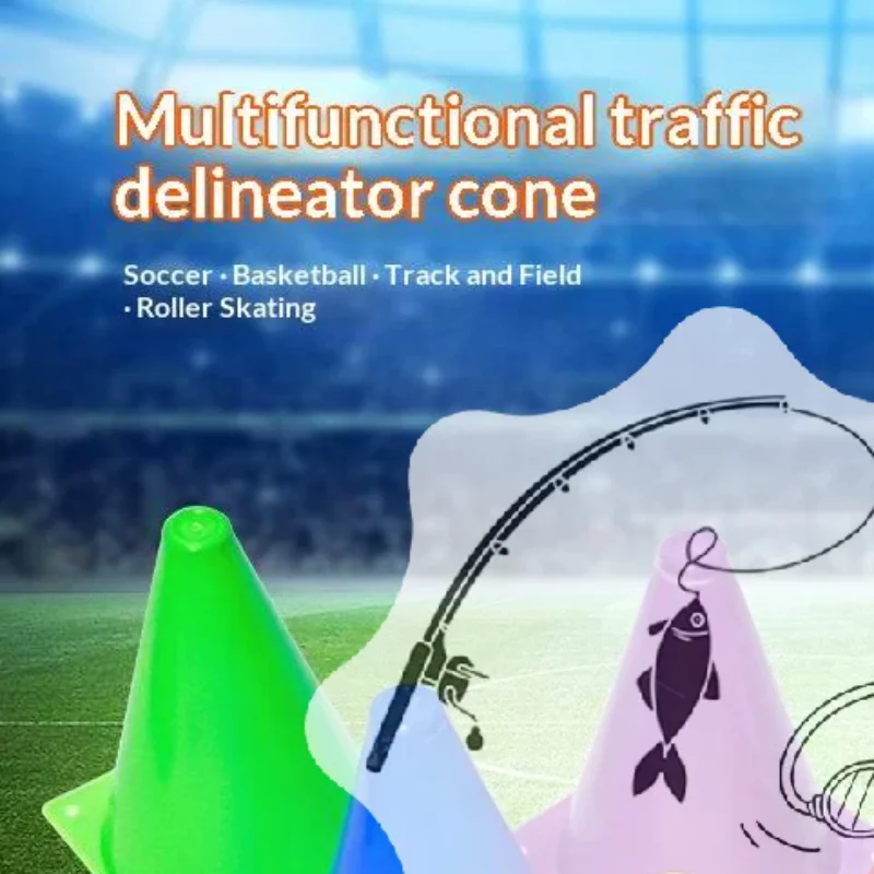 10pcs18CM Sign Bucket Barrier Football Road Flat Training Cone Roller Pile Springback Marking Cup Symbol Sports Accessories