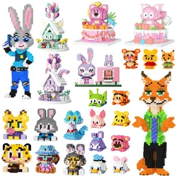 Disney Anime Cartoon Building Blocks Mickey Mouse mini Action toy LinaBell Figures Blocks Toys Bricks Assemble Toys Kids Gifts