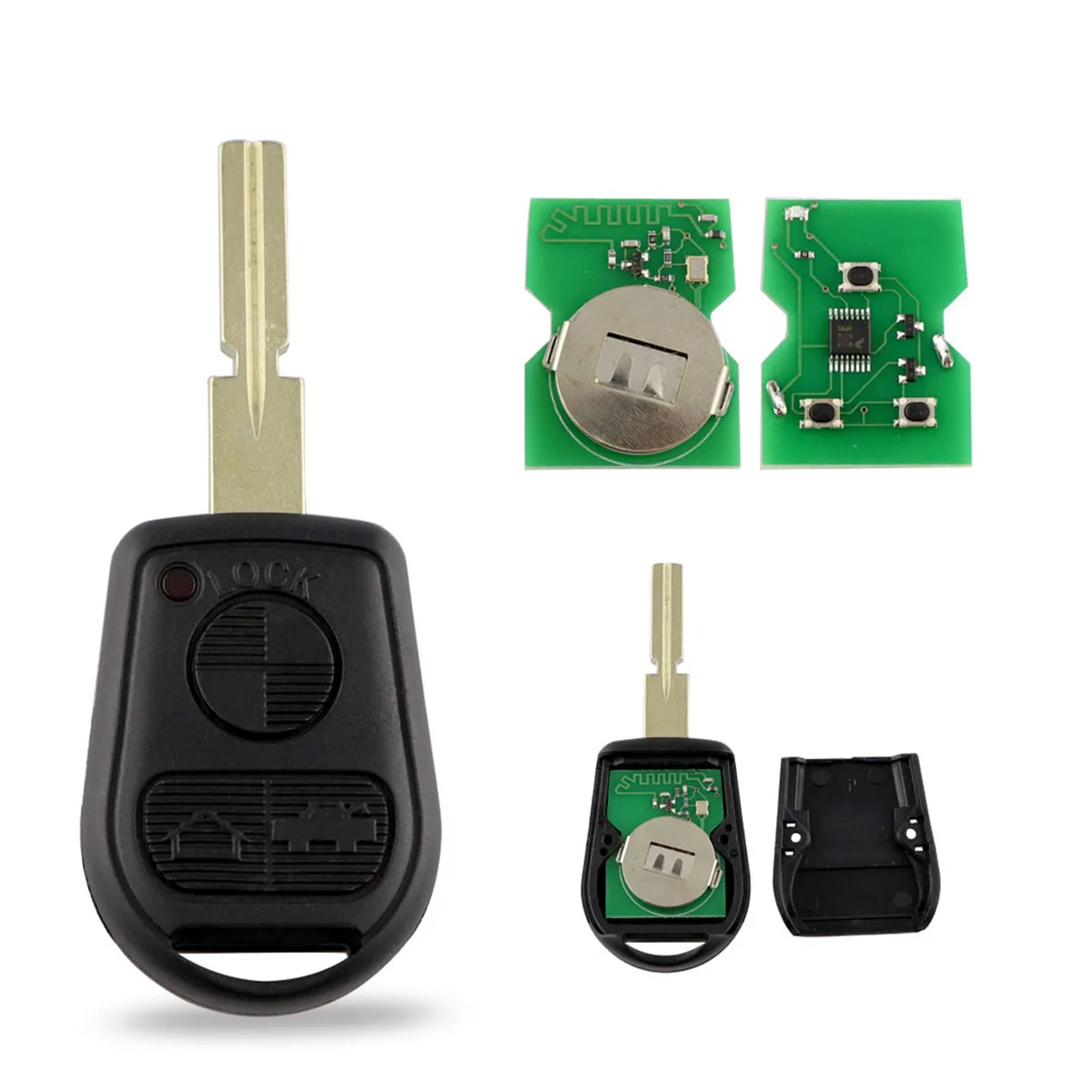

Remote Car Key 315/433Mhz ID44 Chip For BMW Z3 E31 E32 E34 E36 E38 E39 E46 Z3i Z4 Uncut HU92 HU58 Blade Control Key Case