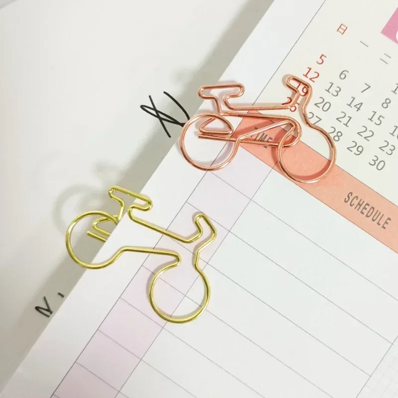 

Bicycle creative paper clips golden special-shaped swing needle wholesale free shipping metal